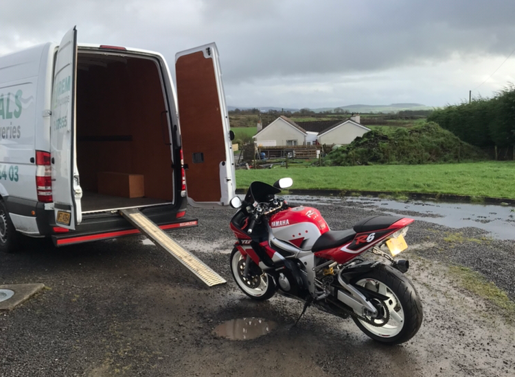 Van and motorbike to be delivered