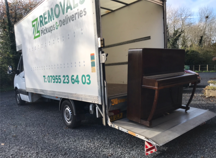 Loading piano to the truck